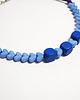 korale Naszyjnik - Niebieskie serca, drewniany 1