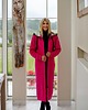 płaszcze damskie Mega długa bluza Bordo 3
