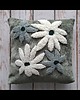 poduszki plecione Poduszka kwiaty punch needle boho natural 5