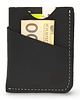 portfele męskie Skórzane Etui na Karty Banknoty Dowód Portfel Slim Czarny - Parker Quality 1