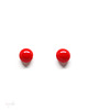 kolczyki szklane Kolczyki Opaque Red Drop 2
