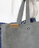 torby na ramię Mega shopper torba szara na zamek 8